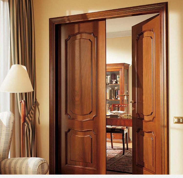 Internal Double Wood Interior Carved Doors (JHK-007)