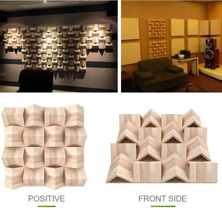 Foshan Factory Produce 3D Acoustic Wall Wooden Sound Diffuser