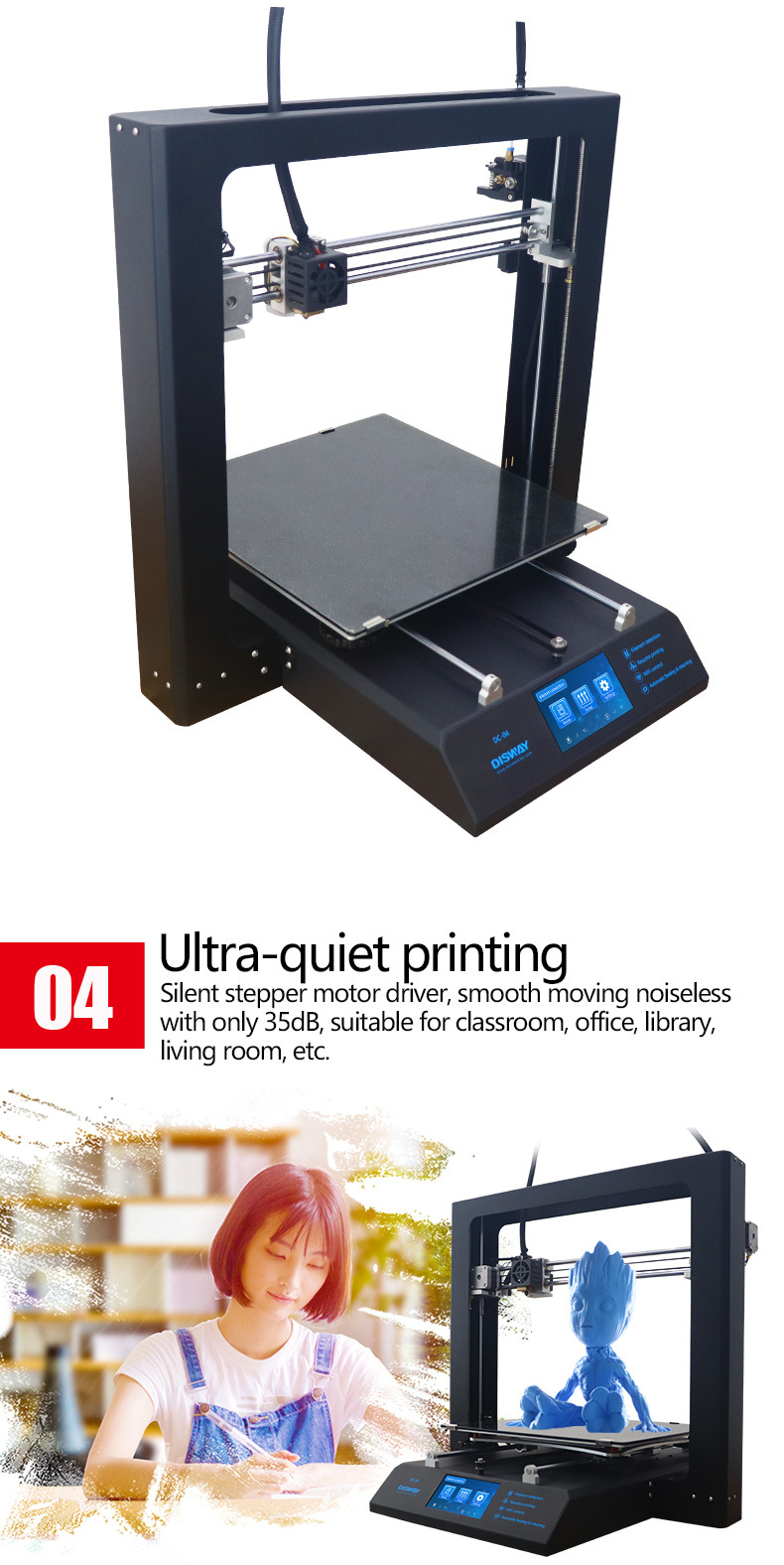 Industrial Products Function Verification 3D Plastic Printer