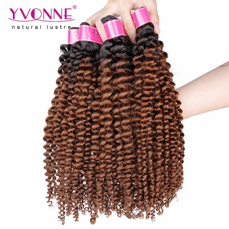 Fashions Two Tone Color Ombre Brazilian Human Hair Weave