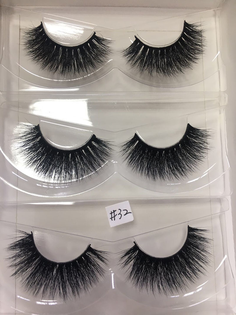 Handmade Real 3D Mink Factory Beauty Product Strip Makeup Lashes