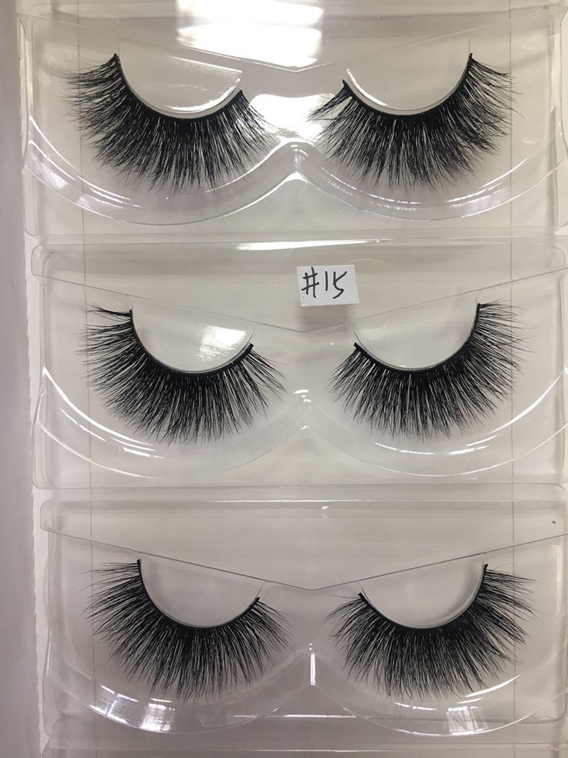 Handmade Real 3D Mink Factory Beauty Product Strip Makeup Lashes