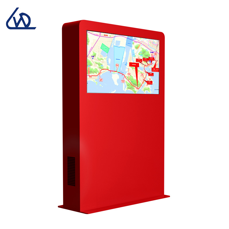 43 Landscape Well-Painted Red LCD Display