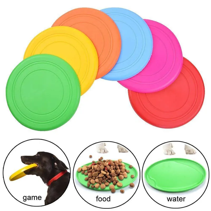 Outdoor Portable Folding Frisbee Silicone Flying Saucer Pet Toy