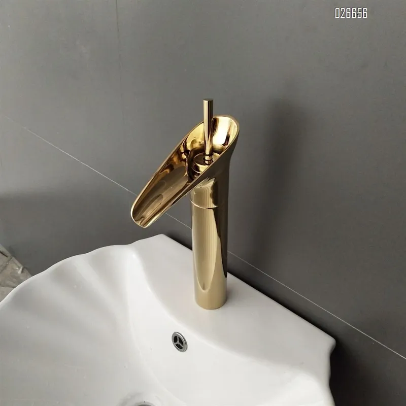 Modern Design Gold-Plated Bathroom Mixer Wash Basin Faucet
