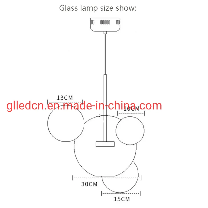 Modern Clear Bubbles Decorative Glass Hanging Pendant Light for Sale