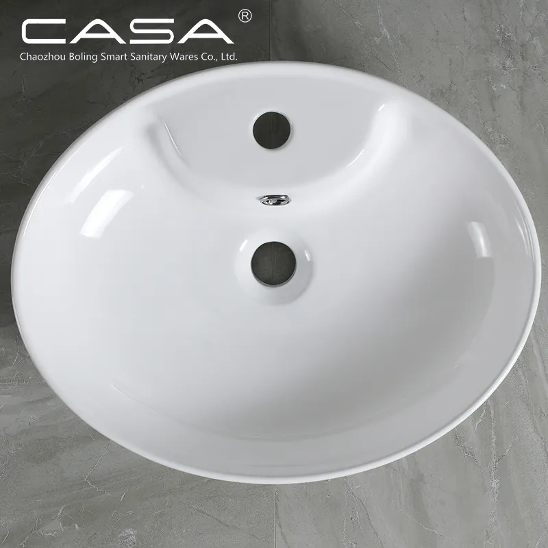 Chinese White Ceramic Washbasins for Bathroom