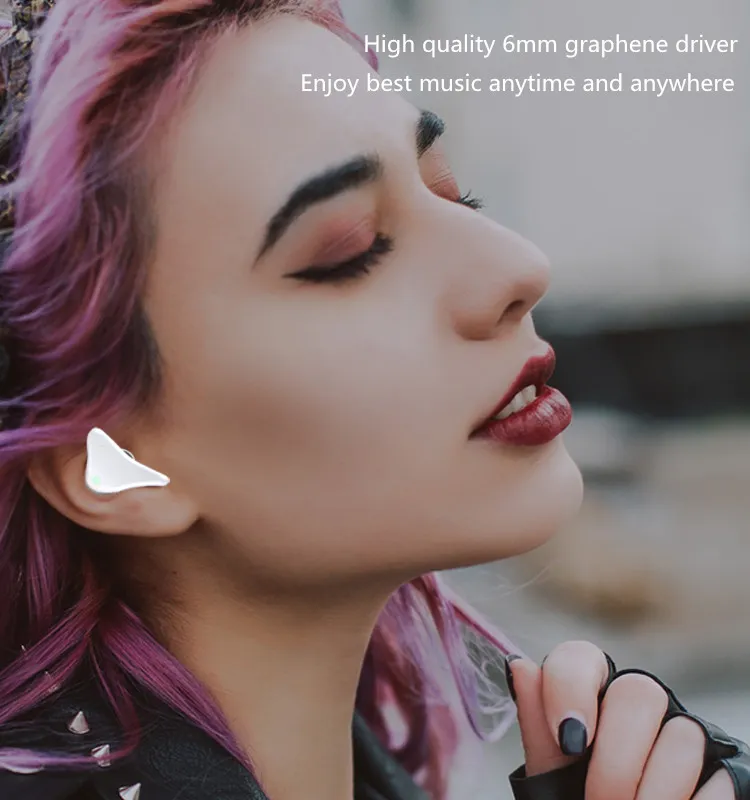 Simple Fashionable Luxurious Metal Texture Wireless Bluetooth Earphone Headset