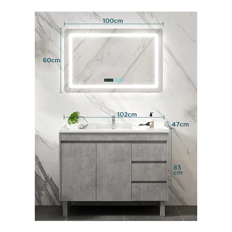 Bathroom Cabinet Vanities Furniture Modern Bathroom Cabinet and Mirror Combo