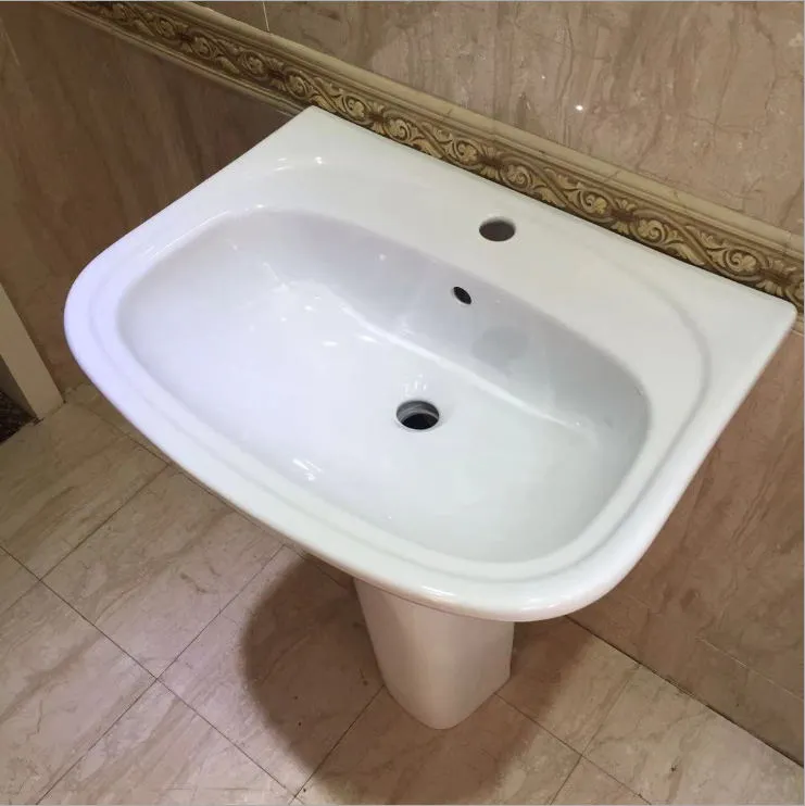 Sairi New Arrival Ceramic Pedestal Wash Basin for Bathroom