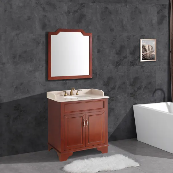 Classic Oak Bathroom Vanity/Marble Top Cabinet Bathroom/Classic Bathroom Vanity T9092g