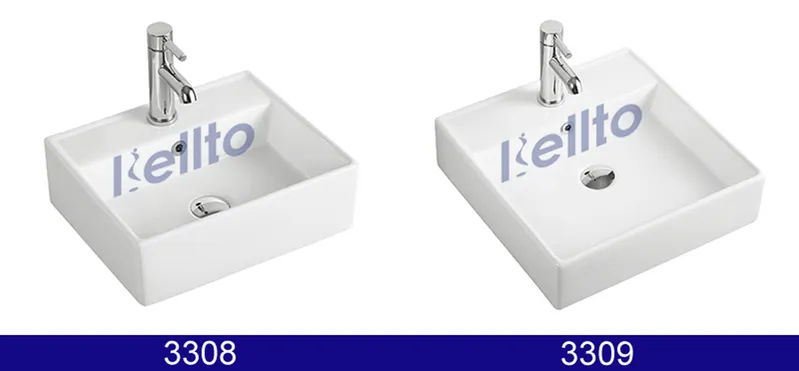 Thin Edge Square Lavatory Wash Basin for Bathroom (3309)
