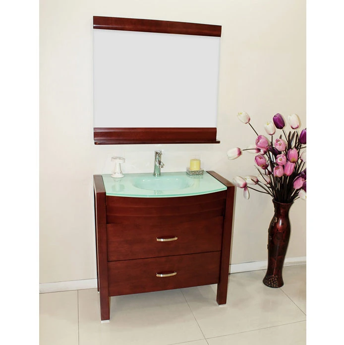 Poland Market Solid Wood Bathroom Vanity in Low Price 1004b