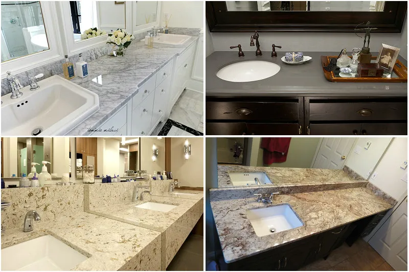 White Quartz Stone Bathrooms Vanities/Bathroom Sanitary Ware for 	Bathroom Designs