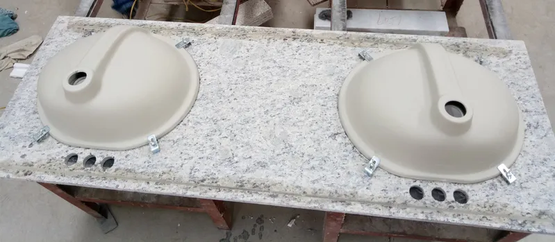 Polished Absolute Shanxi Black Granite Vanity Tops for Bathroom and Washroom