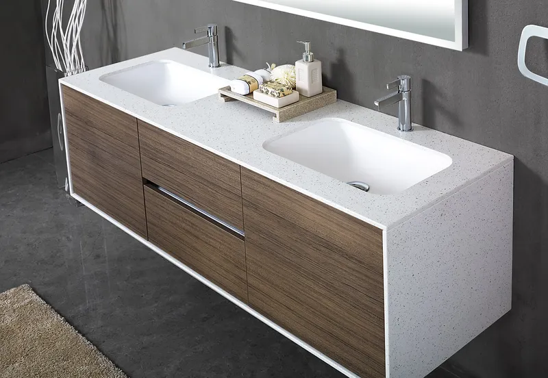 Custom Small Size Cat1500 Bathroom Cabinet Vanity for All Kinds Size Toilet