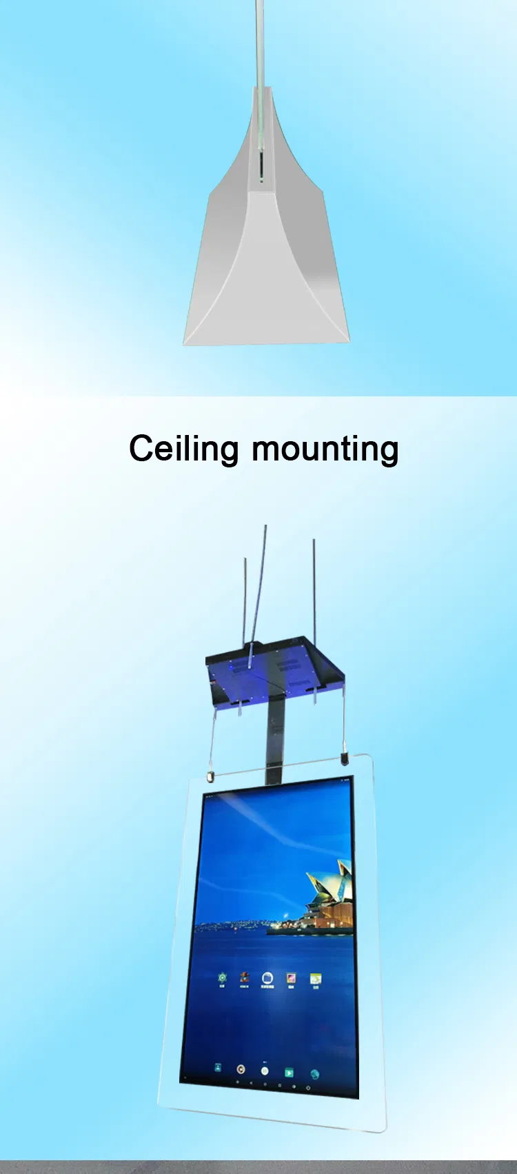 55" Double Sided Digital Signage Kiosk with Ultra Slim Design