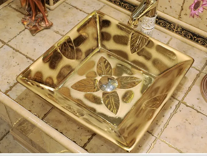 Sanitary Ware Bathroom Accessories Luxury Silver Sink Rose Gold Wash Basin for Villa