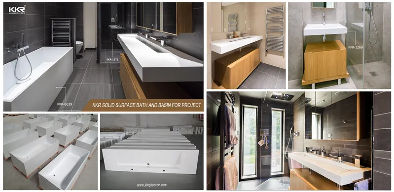 Bathroom Stone Sink Dark Grey Concrete Wash Basin