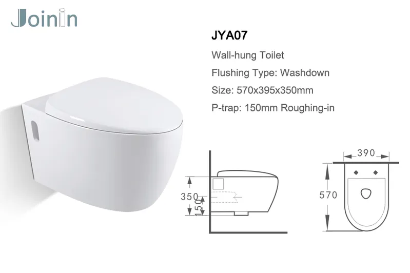 Sanitary Ware Bathroom Water Closet Ceramic Wc Wall Hung Toilet (JYA07)