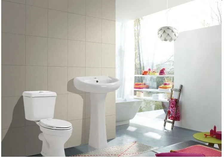 Chaozhou Sanitary Ware Bathroom Ceramic Two Piece Wc Toilet with Basin (GL2036)