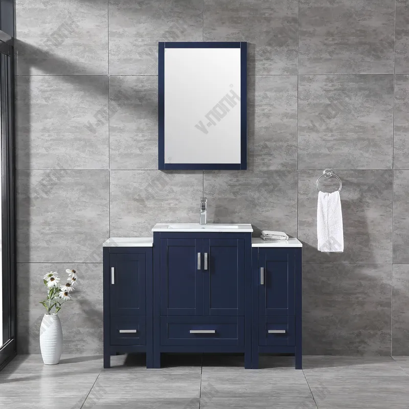 Espresso 36inch Solid Wood Bathroom Vanities with Side Cabinet