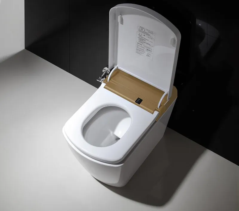 Electric Intelligent Toilet Bathroom Gold Intelligent Bidet Smart Toilet Without Tank