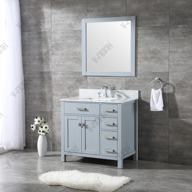 Luxury Large Size 84" Solid Wood Bathroom Cabinet furniture