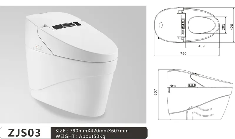 Factory Supply Bathroom Water-Saving Japanese Wc Intelligent Bidet Toilet