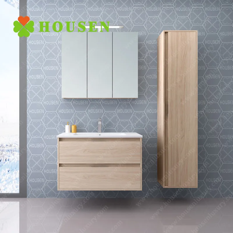 Luxury Wall-Mounted Bathroom Cabinet with Mirror Modern Bathroom Sink Vanity