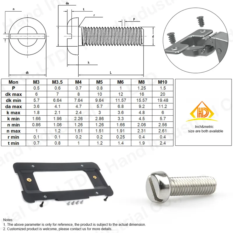 Low-Cost Supply Stainless Steel Pan Head Slotted Screws