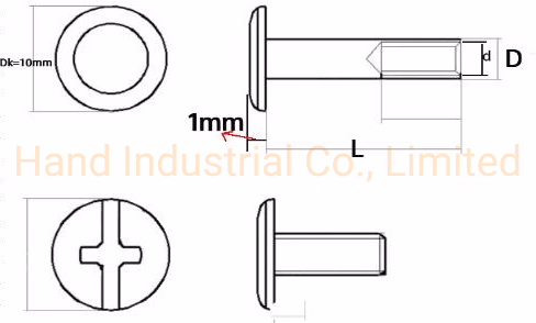 Stainless Steel Pan Head Chicago Male-Female Screws
