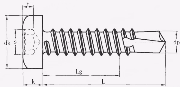 Stainless Steel Lobe Torx Pan Head Self Drill Screws