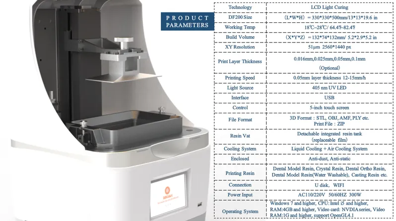 Rapid Prototyping High Performance Medical 3D Printer Dental LCD