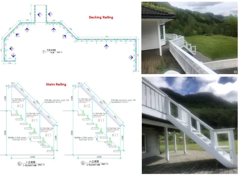 Modern Railing Designs for Terrace Decorative Balcony Railings