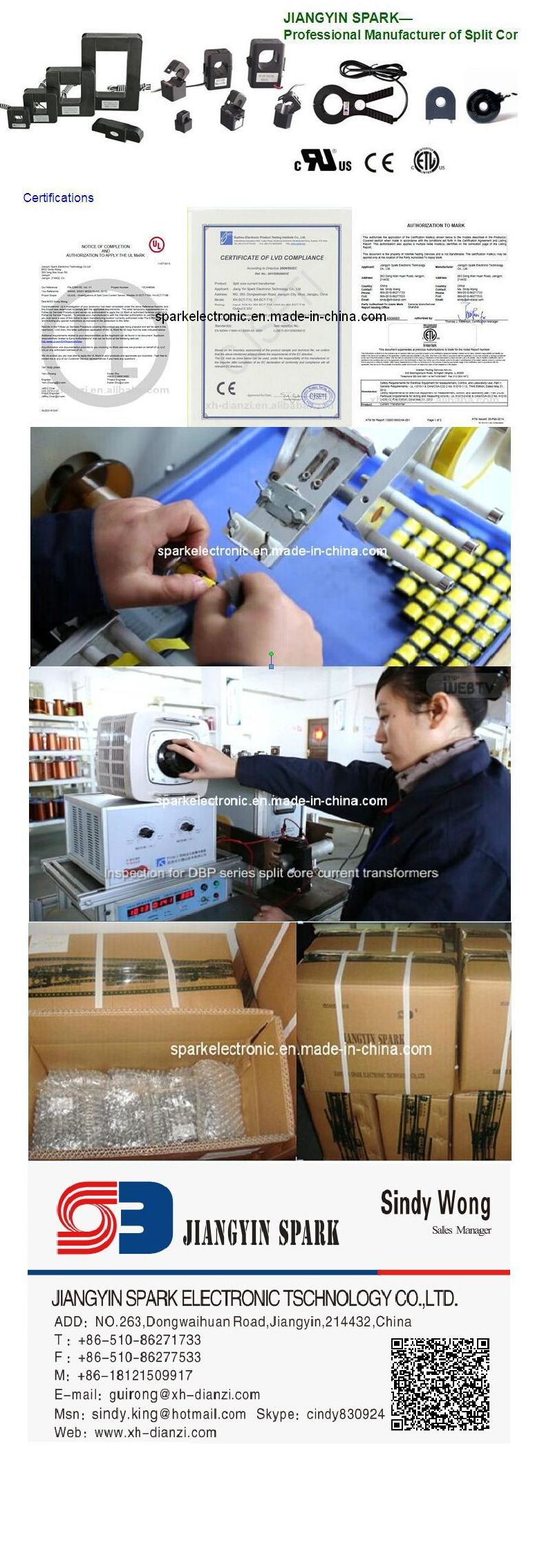 Current Sensor Factory Transformer Split Core Type 24mm