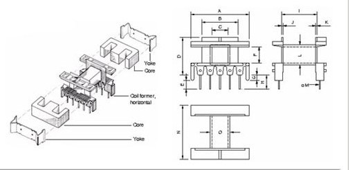 Ee Type High Frequency Power Transformers for Audio