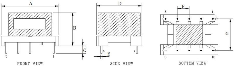 China Factory High Frequency Transformer Ep17 Type for Switching Power