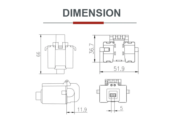 M-Bus Communication Open Core Mini Current Transformer for Solar Panel