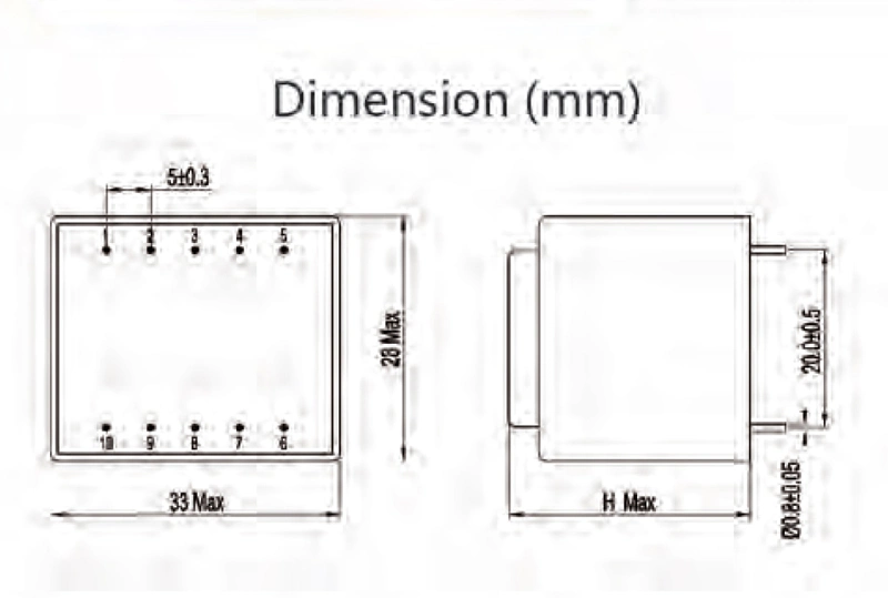 Encapsulated Transformer for Plower Supply (EI38-14 4.5VA)