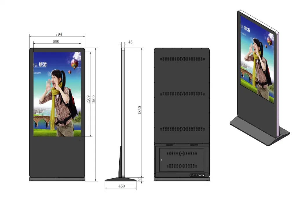 55 Inch Portable Android Rk3288 Touch Screen Kiosk with Open Source Software