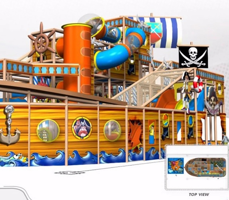 Cheer Amusement Children Pirate Ship Theme Park Soft Contained Indoor Playground Equipment