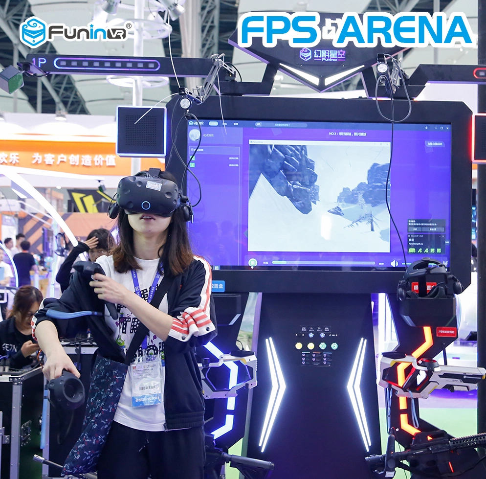 2020 Zhuoyuan Funin Vr Fps Arena Music Game Standing Vr Virtual Reality 9d Vr Gun Game Machine Shooting Game