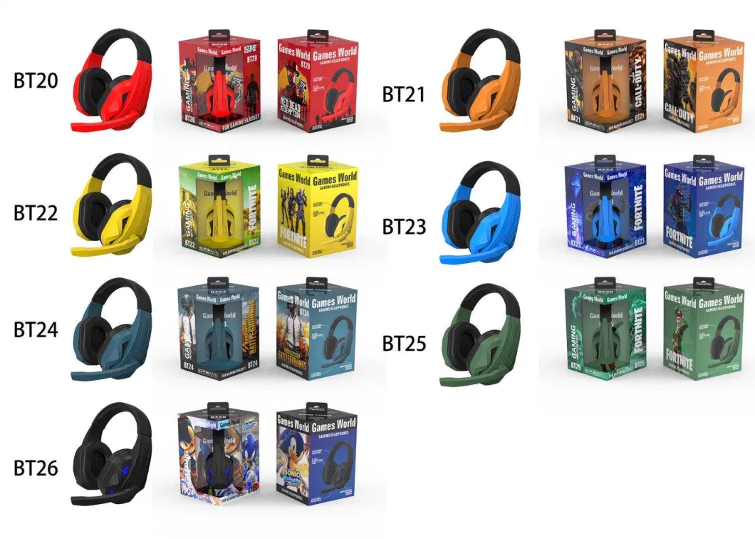 Private Design OEM Portable Wireless Bluetooth Sports Stereo Headset Earphones Headphones  for Game World