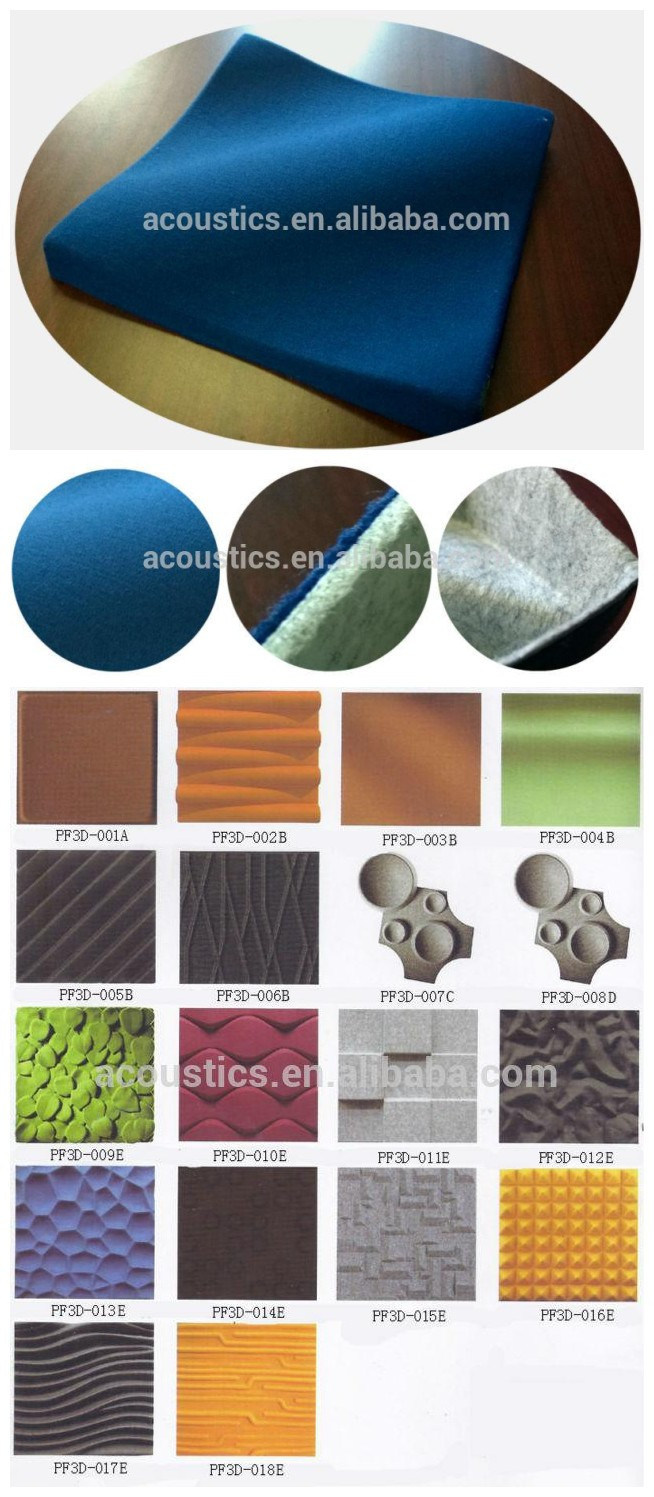 Recording Studio Soundproofing Wall 3D Polyester Fiber Acoustic Panel