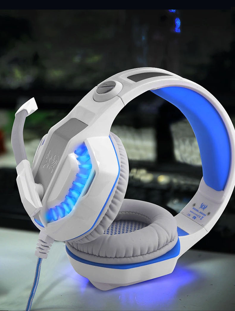 Custom LED 7.1 Headband Cushion Monitor Studio Microphone Stereo Game Headset Gaming Headphone