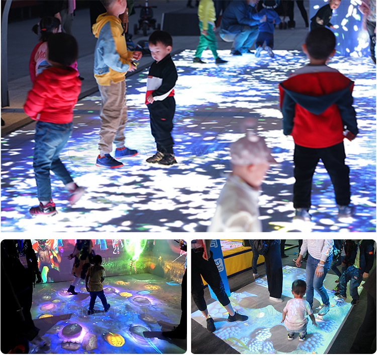 Children Immersive Multiplayer Interactive Games to Play 3D Wall Projection Games