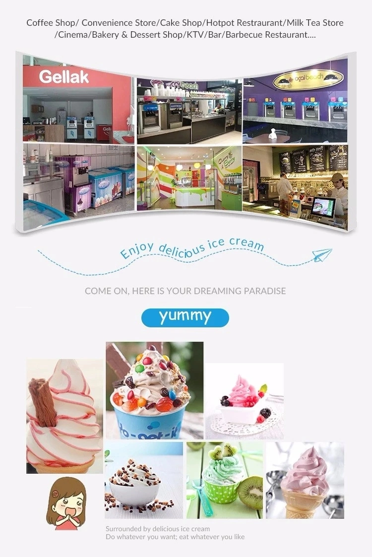 Frozen Yogurt Use Serve Vertical Model Ice Cream Maker for Wholesale