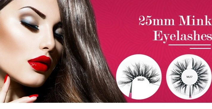Best Selling Long Fluffy 25mm Mink Eyelashes Vendor