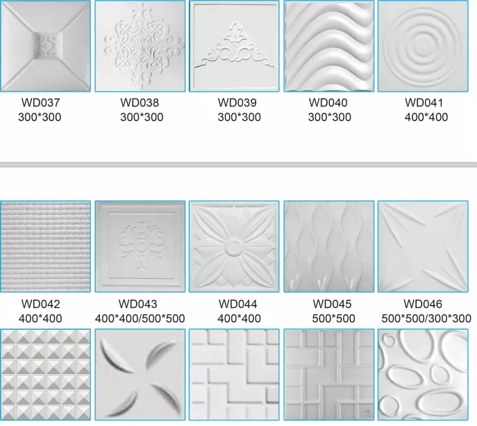 Paintable 3D Texture Wall Panels Model Jonas PVC Waterproof